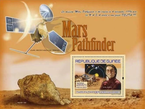 Space Stamp Ares Vallus 1997 Carl Sagan Satellite S/S MNH #5316 / Bl.1480