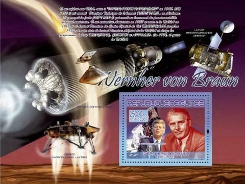 Space Stamp Apollo 11 John F.Kennedy Wernher Von Braun S/S MNH #5307 /Bl.1471