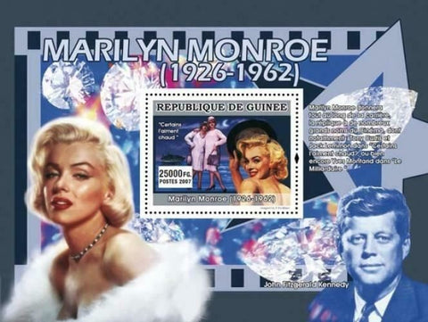 Marilyn Monroe Stamp Certains l'aiment Chaud J.F. Kennedy S/S MNH #5008 /Bl.1342