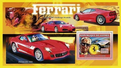 Enzo Ferrari Stamp Ferrari F360 Challenge Stradale Car Transportation S/S MNH
