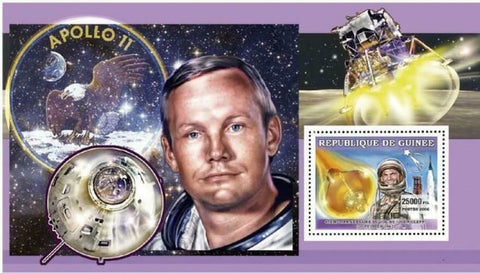 John Glenn Stamp Space Astronaut Apollo 11 Eagle Satellite S/S MNH #4536