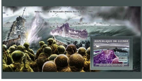 Pacific Battle Stamp Military Raymond Spruance Normandy Invasion Omaha Beach S/S