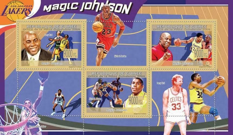 Basketball Stamp Magic Johnson Michael Jordan Larry Bird Sport S/S MNH 6710-6712