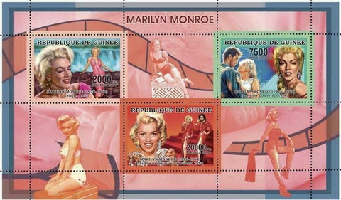 Marilyn Monroe Stamp  Rouge Red Gentlemen Prefer Blondes S/S MNH 4314-4316