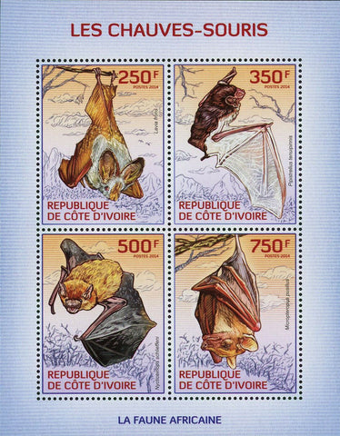 Bats Stamp Pipistrellus Tenupinnis Wild Animal S/S MNH #1569-1572