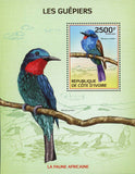 Bird Stamp Bee-eaters Merops Muelleri S/S MNH #1563 / Bl.199