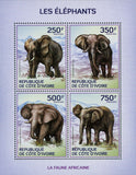 Elephant Stamp Loxodonta Africana Wild Animal S/S MNH #1609-1612