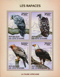 Raptors Stamp Bird Eagle Vulture Polyboroides Typus Gyps Rueppellii S/S MNH