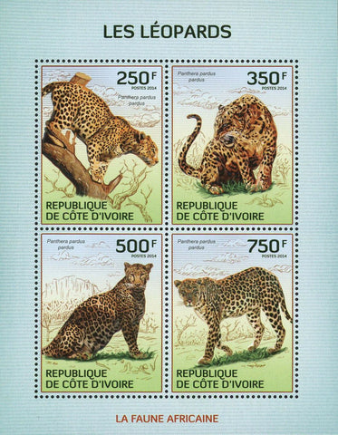 Leopard Stamp Panthera Pardus Pardus Wild Animal S/S MNH #1594-1597