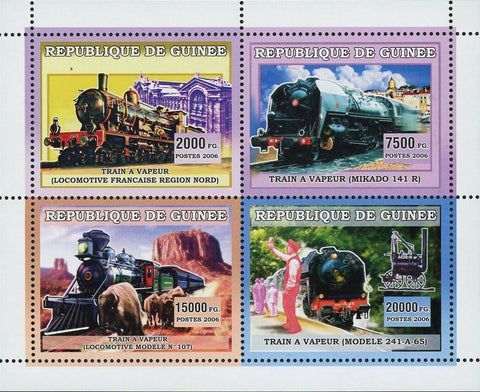 Locomotive Stamp Steam Train French Region Nord Model No. 107 S/S MNH #4377-4380