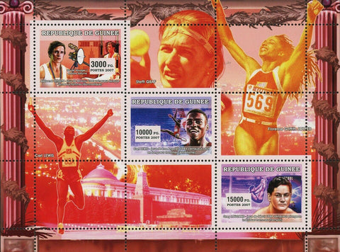 Sport Stamp Carl Lewis Steffi Graf Florence Griffith Greg Louganis S/S MNH #458