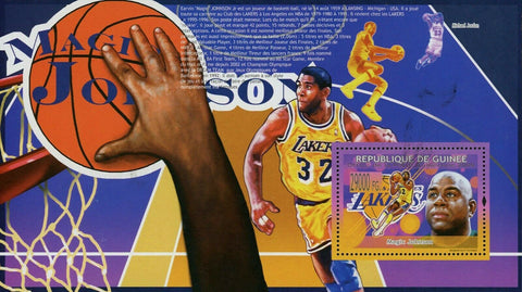 Basketball Stamp Magic Johnson Michael Jordan Larry Bird Sport S/S MNH #6713