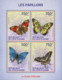 Butterfly Stamp Butterflies Charaxes Zingha Papili Menestheus S/S MNH #1504-1507