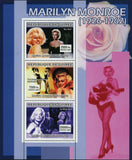 Marilyn Monroe Stamp Bus Stop Let's Make Love Gentlemen Prefers Blondes S/S MNH