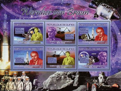 Space Stamp Wernher Von Braun Apollo Mission Phoenix PGM-19 Jupiter S/S MNH