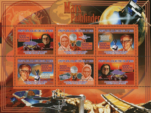 Mars Pathfinder Stamp Space Ares Valus Carl Sagan Ray Bradbury S/S MNH
