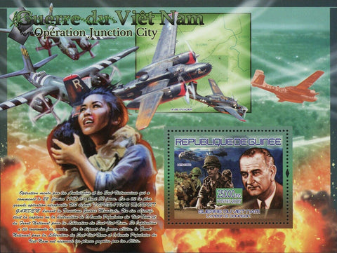 Vietnam War HMH-362 Helicopter A-26 Invader Airplane Lyndon Johnson S/S MNH
