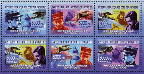 Georges Guynemer Stamp Aviation Airplane Spad S XII Vieux Charles S/S MNH #5226
