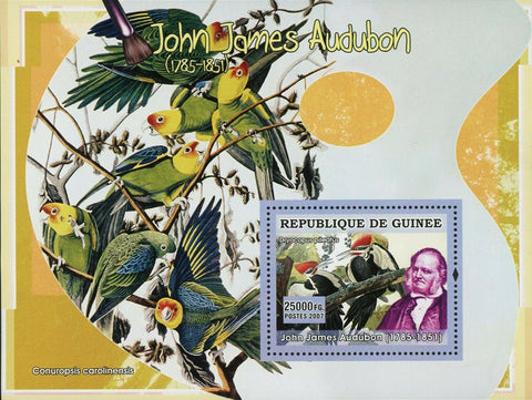 John James Audubon Stamp Bird Conuropsis Carolinensis S/S MNH #4881 / Bl.1275