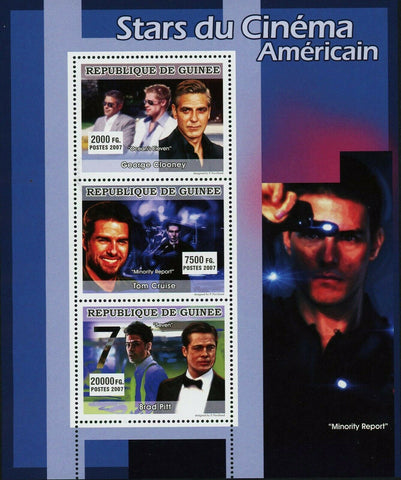 American Stars Stamp Brad Pitt George Clooney Tom Cruise S/S MNH #4950-4952