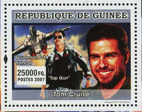Tom Cruise Stamp Mission Impossible Top Gun Grumman F-14 Tomcat Movie S/S MNH