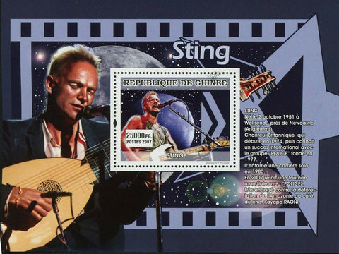 Sting Stamps Music Musician Police Band Pop Rock S/S MNH #4936 / Bl.1309