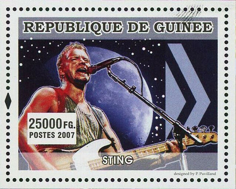 Sting Stamps Music Musician Police Band Pop Rock S/S MNH #4936 / Bl.1309