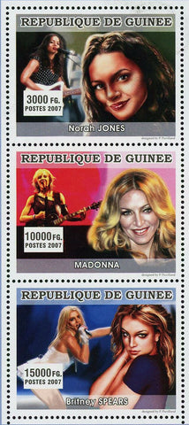 Music Stars Stamp Norah Jones Madonna Britney Spears S/S MNH #4920-4922