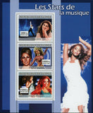 Music Stars Stamp Celine Dion Jennifer Lopez Beyonce Knowles S/S MNH #4923-4925