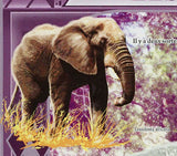 Elephants Stamp Loxodonta Africana Wild Animal S/S MNH #6485 / Bl.1673