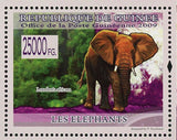 Elephants Stamp Loxodonta Africana Wild Animal S/S MNH #6485 / Bl.1673