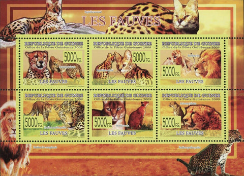 Wild Animals Stamp Panthera Leo Panthera Pardus Pardus Profelis Aurata Lion MNH