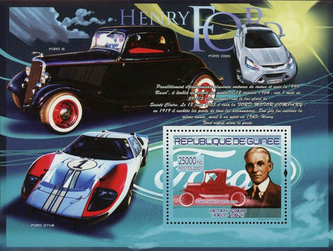 Ford Stamp Model T Roadster Henry Ford B GT40 10SIS S/S MNH #5222 / Bl.1452