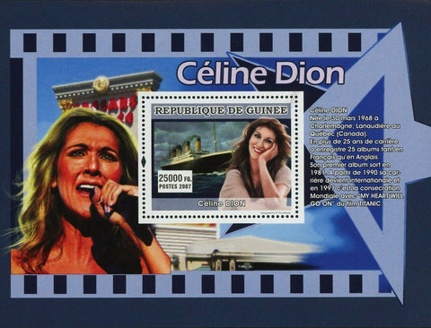 Celine Dion Stamp Singer My Heart Will Go On Titanic S/S MNH #4944 / Bl.1317