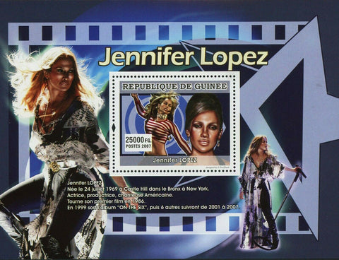 Jennifer Lopez Stamp On The Six Album Singer Music S/S MNH #4945 / Bl.1318
