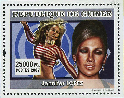 Jennifer Lopez Stamp On The Six Album Singer Music S/S MNH #4945 / Bl.1318