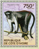 Primates Stamp Colobus Polykomos Cercocebus Torquatus S/S MNH #1614-1617