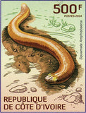 Snakes Lizards Stamps Trachylepis Affinis Hapsidophrys Smaragdina S/S MNH #1529