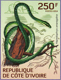 Snakes Lizards Stamps Trachylepis Affinis Hapsidophrys Smaragdina S/S MNH #1529