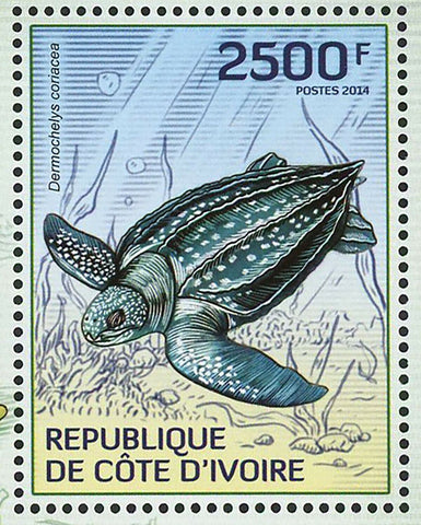 Turtles Stamp Chelonia Mydas Dermochelys Coriacea S/S MNH #1528 / Bl.192