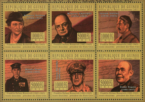 Roosevelt Stamp The President USA Franklin Delano Roosevelt S/S MNH #8170-8175