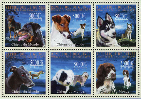 Dogs Stamp Berger De Beauce Levrier Greyhound Parson Russell Bobtail S/S MNH