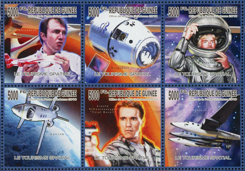 Space Tourism Stamp Aircrafts Virgin Galactic Astrum Probe Richard Branson S/S