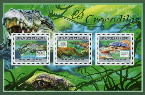Crocodiles Stamp Crocodylus Acutus Mindorensis Reptiles S/S MNH #8873-8875