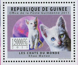 Cats Stamp British Longhair Khao Manee Maine Coon S/S MNH #8903-8905