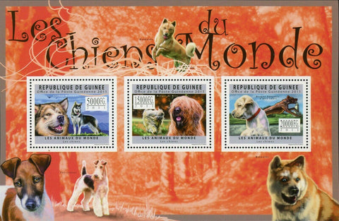 Dogs Stamp Alaskan Malamute Berger De Brie Hokkaido S/S MNH #8912-8914