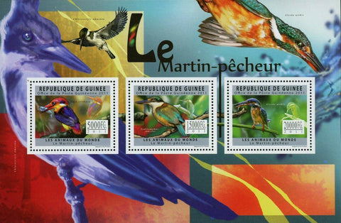 Kingfishers Bird Stamp Ceyx Erithaca Todiramphus Sanctus Alcedo Atthis S/S MNH