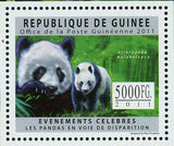 Pandas Stamp Wild Animal Ailuropoda Melanoleuca S/S MNH #8900-8902