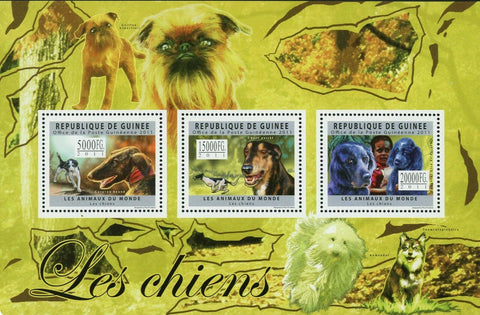 Dogs Stamp Caravan Hound Chart Polski Komondor Griffon Bruxellois S/S MNH #8909