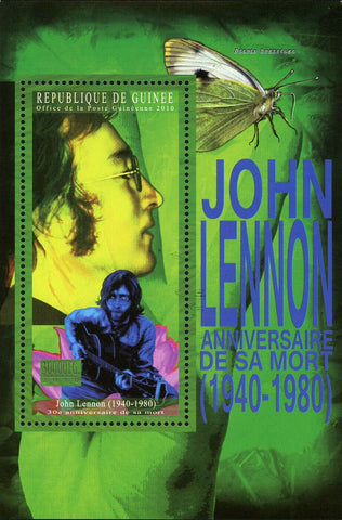 John Lennon Stamp Butterflies Pieris Brassicae The Beatles S/S MNH #7976/Bl.1892